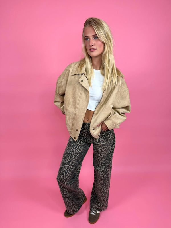 Suede Jacket Beige