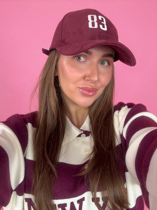 Burgundy 83 Cap