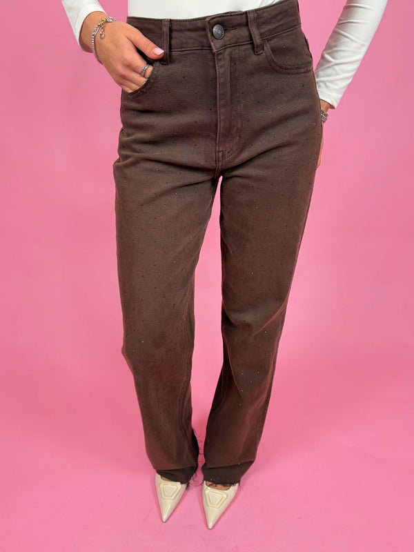 Brown Sparkle Jeans