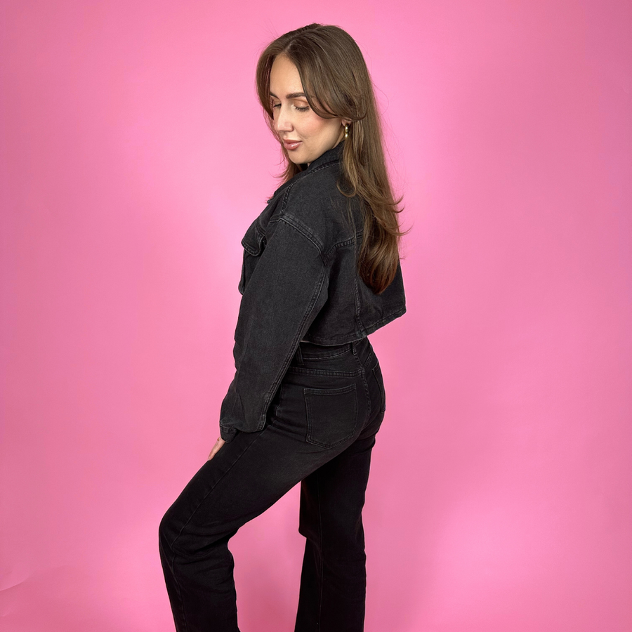 Black Straight Leg Jeans